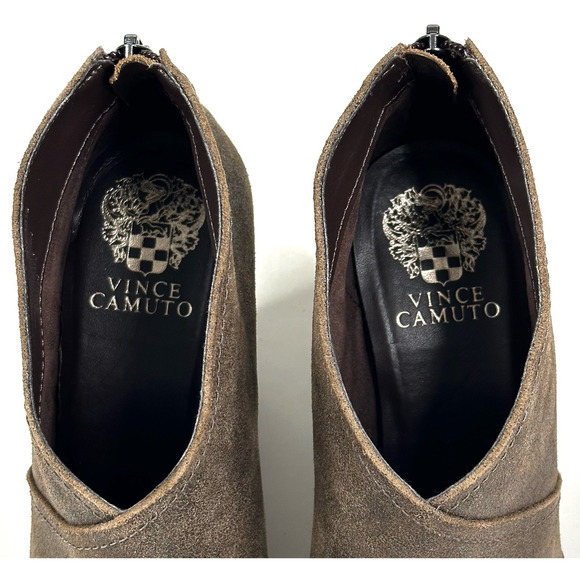 Vince Camuto Grishell Tobacco Brown Suede Ankle Bootie Womens Size 8M New - Picture 7 of 10